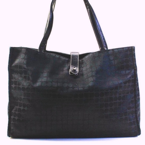 Kate Spade Black canvas Tote Bag vintage - Picture 2 of 10